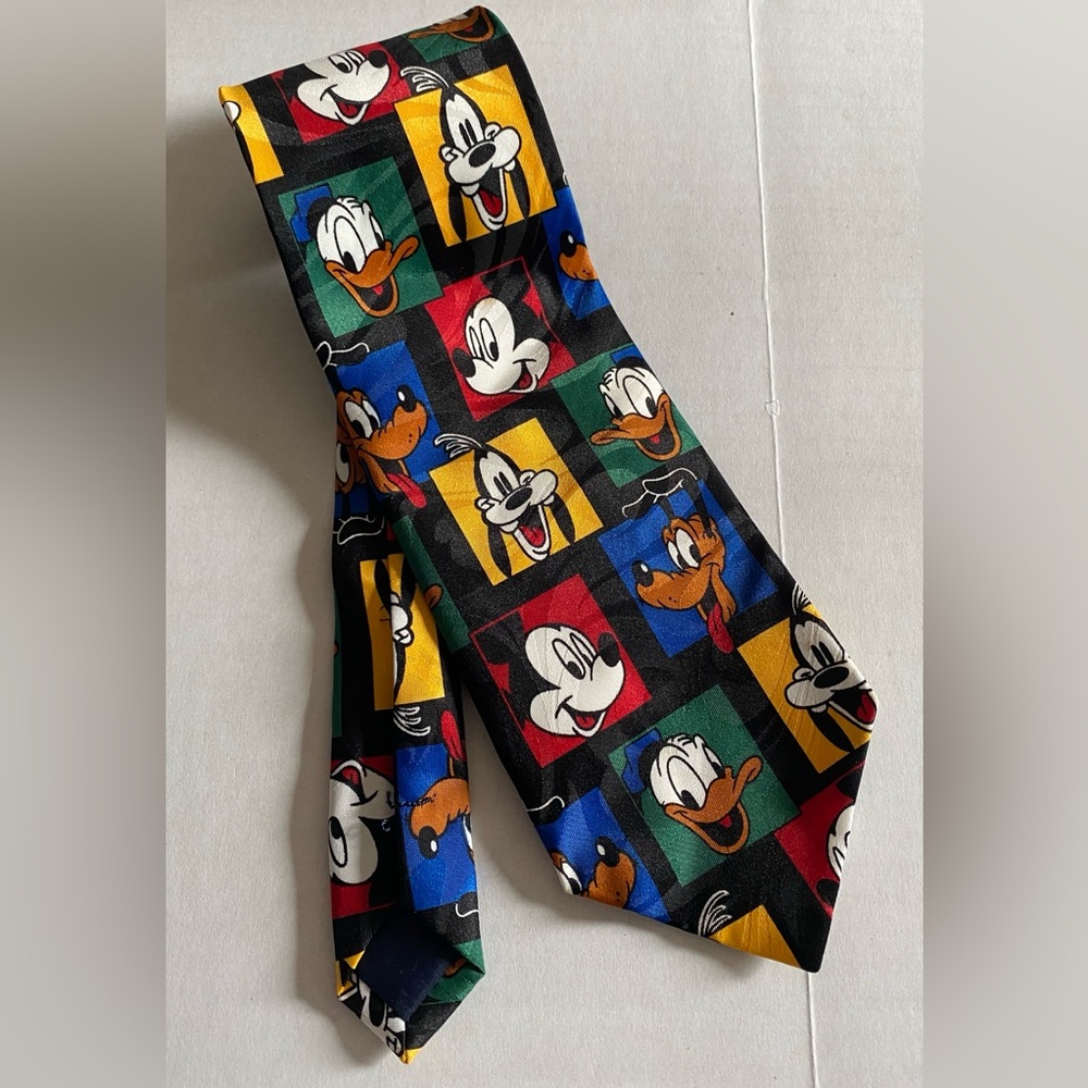 Vintage Disney Mickey Unlimited By Balance Inc Neck Tie Pluto Goofy